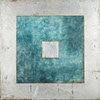 Amalfi Blue — turquoise blue textured square abstract