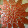 Bloom — red orange dahlia flower close up