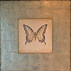Butterfly — minimalist line art beige